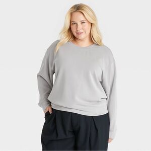 NWT Women’s Sandwash pullover sweatshirt - A New Day - grey - large